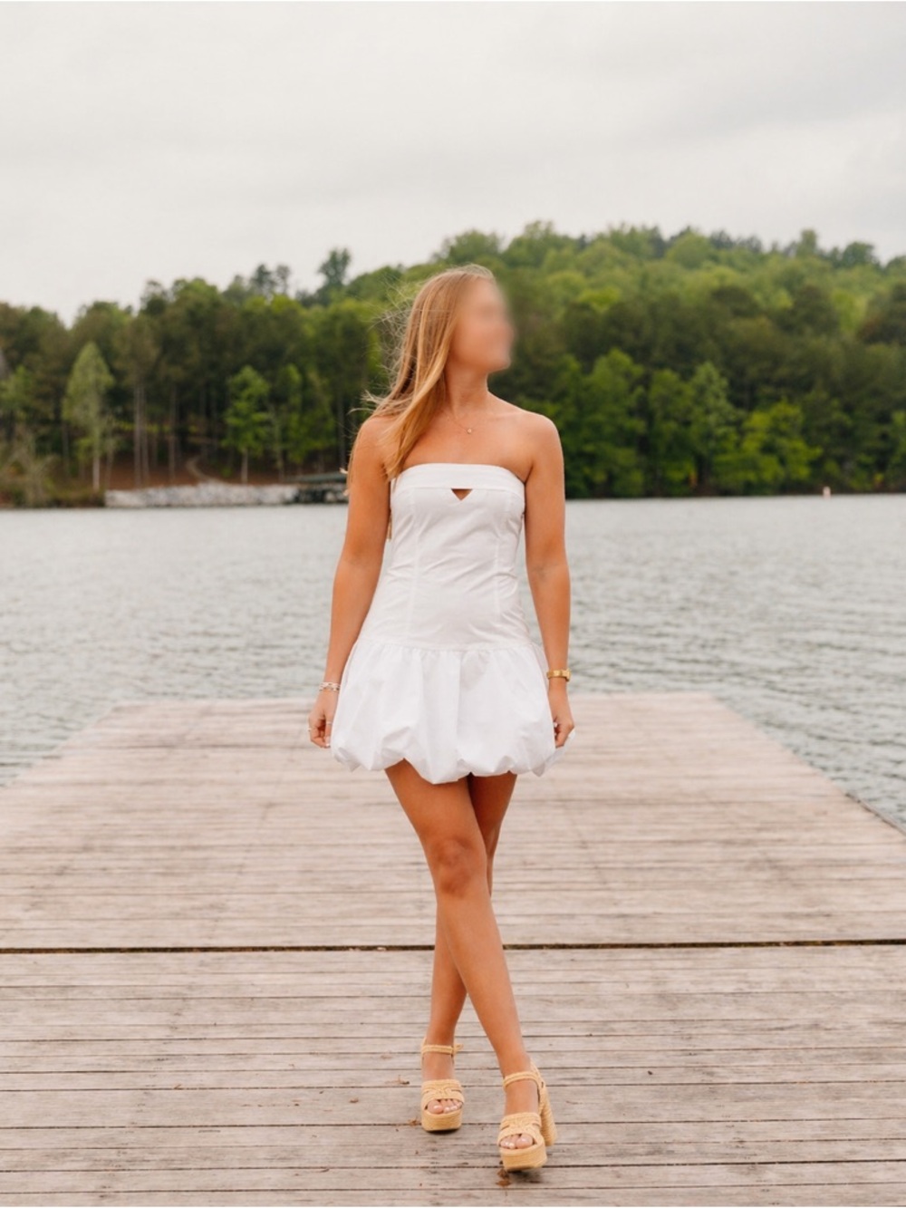 Amanda Uprichard White Strapless Mini Dress